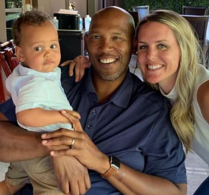 Popeye Jones with his wife and son